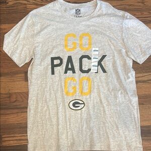 Green Bay Packers Gray and Yellow Short Sleeve Tee